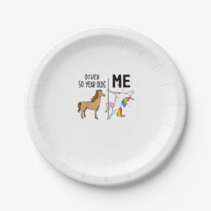 Other Unicorn 50 Year Olds Birthday And Me Gift Fo Paper Plate