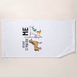 Other Unicorn 57 Year Olds Birthday And Me Gift Fo Beach Towel