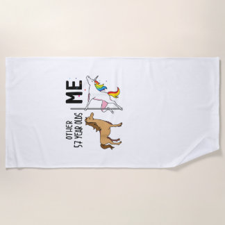 Other Unicorn 57 Year Olds Birthday And Me Gift Fo Beach Towel