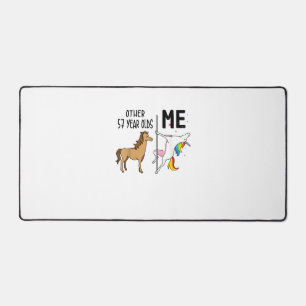 Other Unicorn 57 Year Olds Birthday And Me Gift Fo Desk Mat