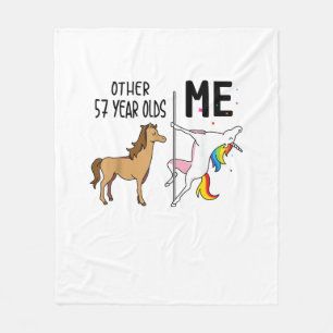 Other Unicorn 57 Year Olds Birthday And Me Gift Fo Fleece Blanket