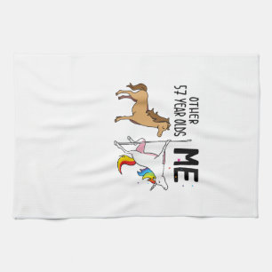 Other Unicorn 57 Year Olds Birthday And Me Gift Fo Tea Towel
