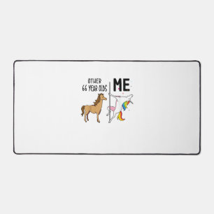 Other Unicorn 66 Year Olds Birthday And Me Gift Fo Desk Mat