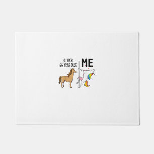 Other Unicorn 66 Year Olds Birthday And Me Gift Fo Doormat
