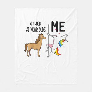 Other Unicorn 71 Year Olds Birthday And Me Gift Fo Fleece Blanket