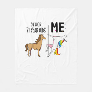 Other Unicorn 71 Year Olds Birthday And Me Gift Fo Fleece Blanket