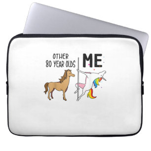 Other Unicorn 80 Year Olds Birthday And Me Gift Fo Laptop Sleeve