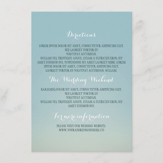 Other Wedding Details Enclosure Card (Front)