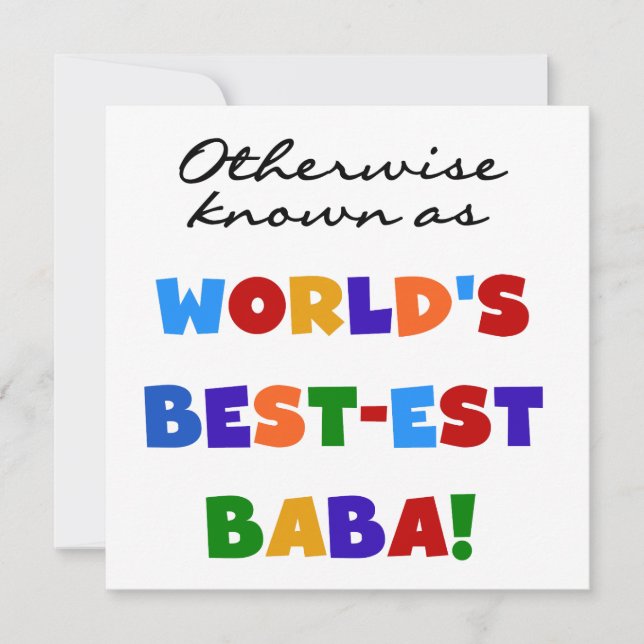 Otherwise Known as Best-est Baba T-shirts and Gift (Front)