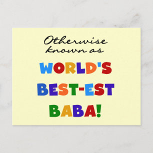 Otherwise Known as Best-est Baba T-shirts and Gift Postcard