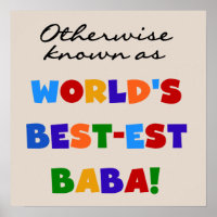 Otherwise Known as Best-est Baba T-shirts and Gift