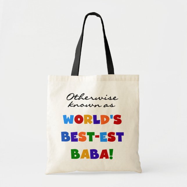 Otherwise Known as Best-est Baba T-shirts and Gift Tote Bag (Front)