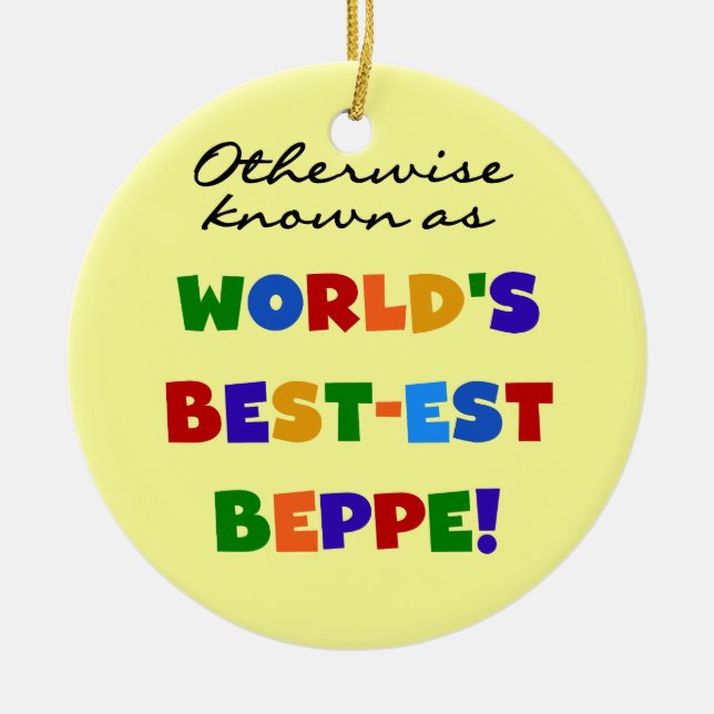 Otherwise Known as Best-est Beppe Ceramic Tree Decoration (Front)