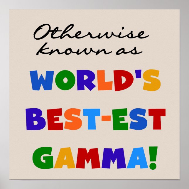Otherwise Known as Best-est Gamma Gifts Poster (Front)