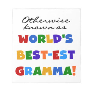 Otherwise Known as Best-est Gramma Gifts Notepad