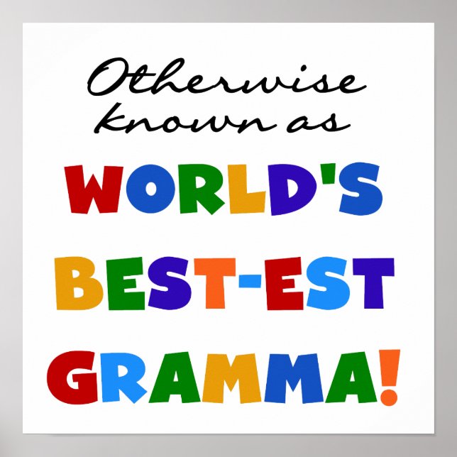 Otherwise Known as Best-est Gramma T-shirts Poster (Front)