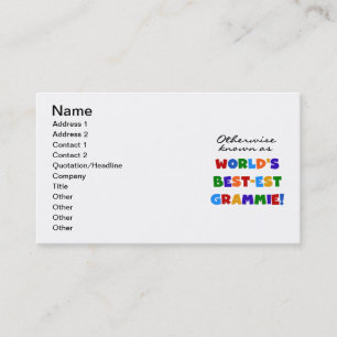 Otherwise Known as Best-est Grammie T-shirts Business Card