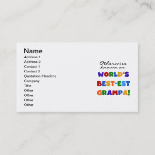 Otherwise Known as Best-est Grampa Tshirts Business Card