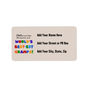 Otherwise Known as Best-est Grampa Tshirts Label