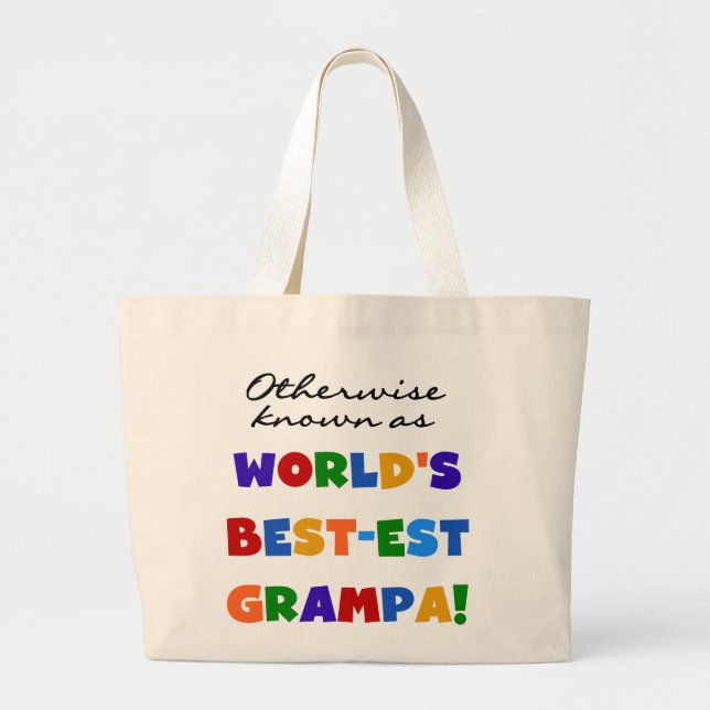 Otherwise Known as Best-est Grampa Tshirts Large Tote Bag (Front)