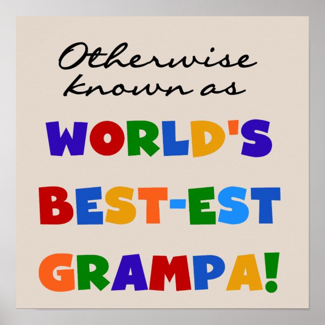 Otherwise Known as Best-est Grampa Tshirts Poster (Front)