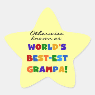 Otherwise Known as Best-est Grampa Tshirts Star Sticker
