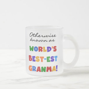 Otherwise Known as Best-est Granma Gifts Frosted Glass Coffee Mug
