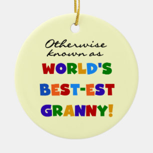 Otherwise Known as Best-est Granny Gifts Ceramic Tree Decoration