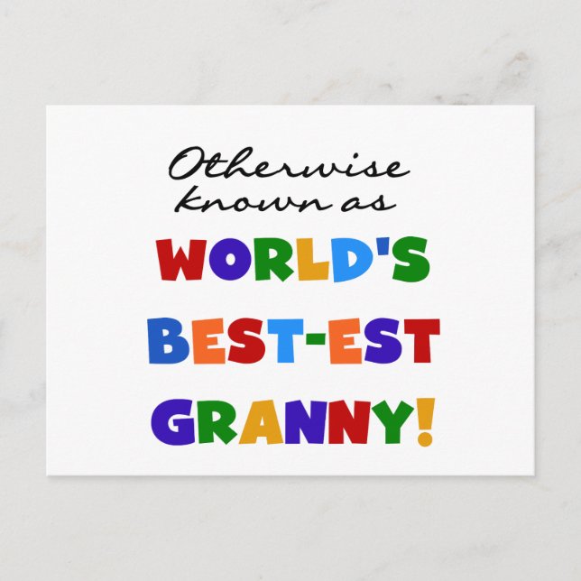 Otherwise Known as Best-est Granny Gifts Postcard (Front)