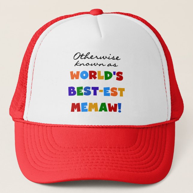 Otherwise Known as Best-est Memaw Tshirts Trucker Hat (Front)