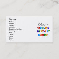 Otherwise Known as Best-est Nanny Gifts