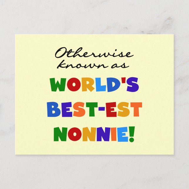 Otherwise Known as Best-est Nonnie Gifts Postcard (Front)