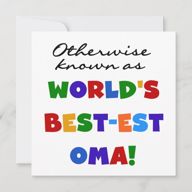 Otherwise Known as Best-est Oma Tshirts and Gifts (Front)