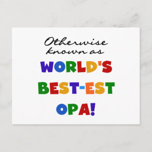 Otherwise Known as Best Opa T-shirts and Gifts Postcard