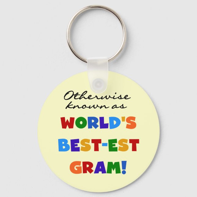 Otherwise Known as World's Best-est Gram Gifts Key Ring (Front)