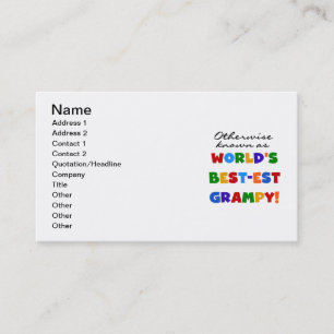 Otherwise Known as World's Best-est Grampy Gifts Business Card