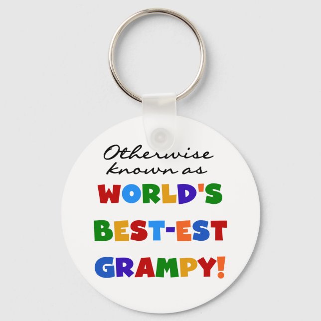 Otherwise Known as World's Best-est Grampy Gifts Key Ring (Front)