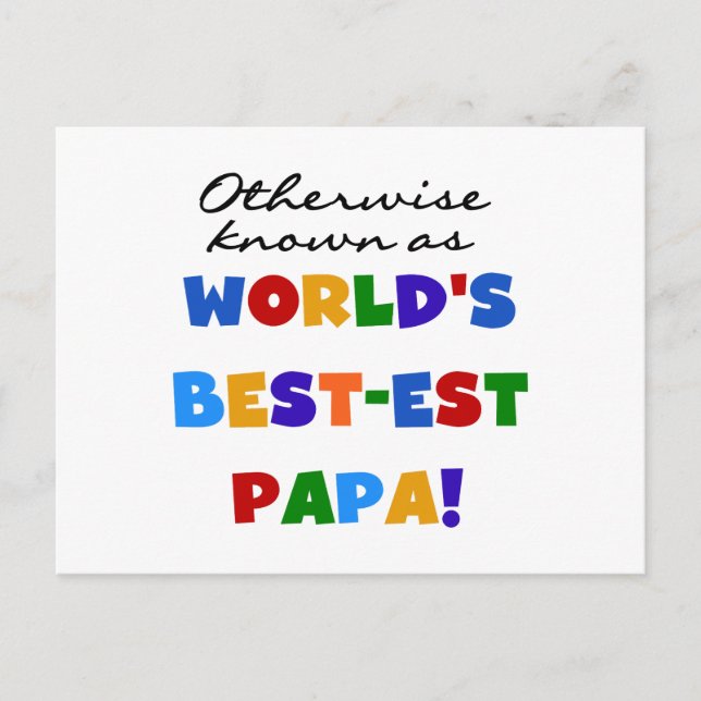 Otherwise Known Best-est Papa Tshirts and Gifts Postcard (Front)