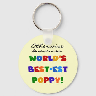 Otherwise Known Best-est Poppy Tshirts and Gifts Key Ring