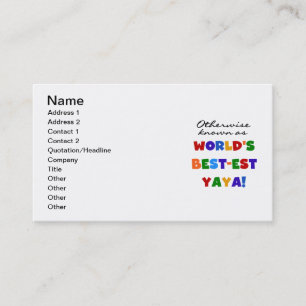 Otherwise Known Best-est Yaya T-shirts and Gifts Business Card