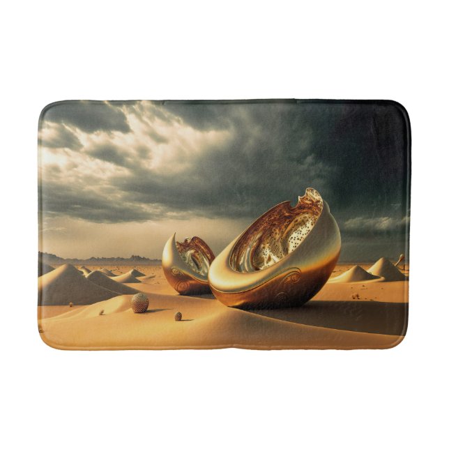 Otherworld Relics – Surreal Desert Sculpture Bath Mat (Front)