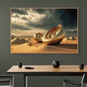 Otherworld Relics – Surreal Desert Sculpture Canvas Print