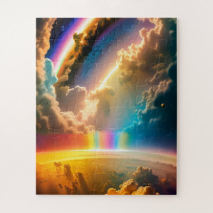 Otherworldly Rainbow Cosmic Magic in Fun Universe Jigsaw Puzzle