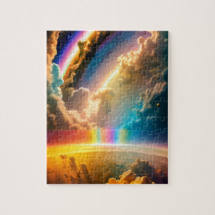 Otherworldly Rainbow Cosmic Magic in Universe Jigsaw Puzzle