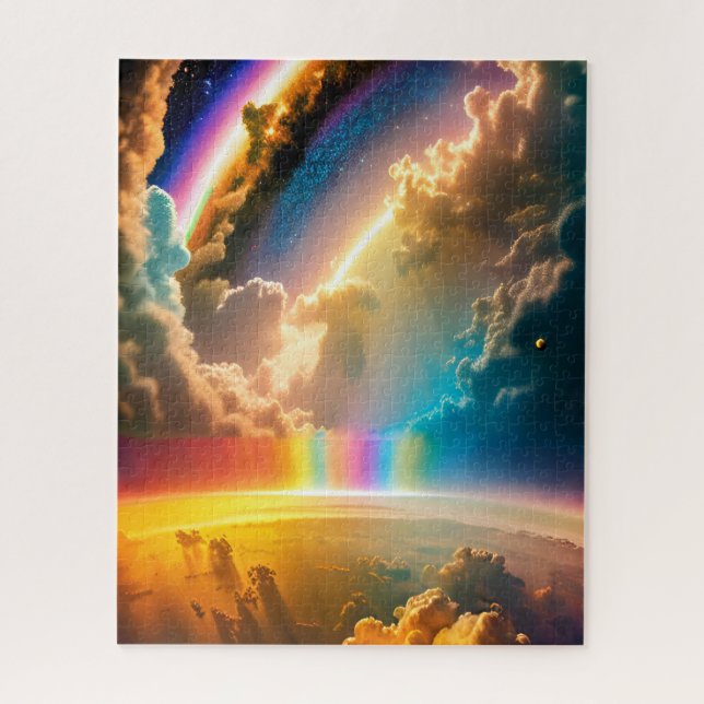 Otherworldly Rainbow Interstellar Event in Cosmos Jigsaw Puzzle (Vertical)