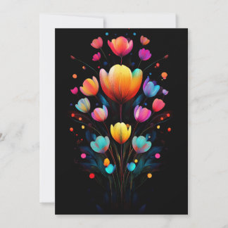 Otherworldly Wildflowers Bouquet Invitation