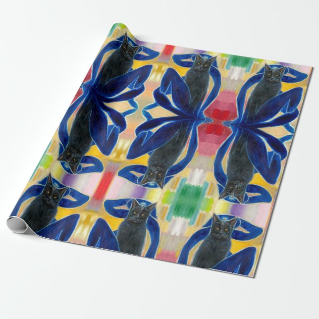 Otis and Matisse Wrapping Paper (Unrolled)