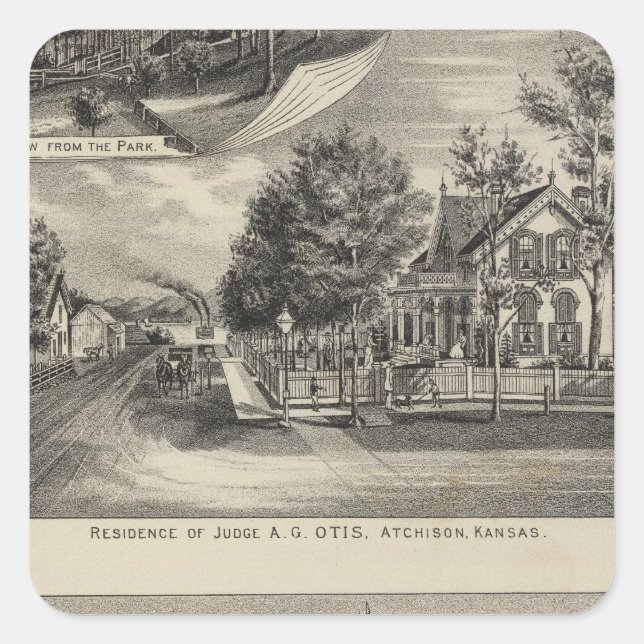 Otis Price Villa, Kansas Square Sticker (Front)