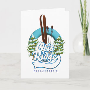 Otis Ridge Massachusetts ski logo Holiday Card