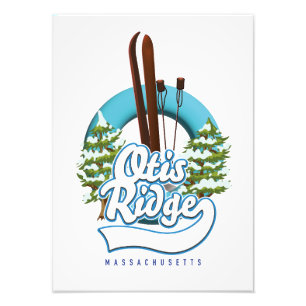 Otis Ridge Massachusetts ski logo Photo Print